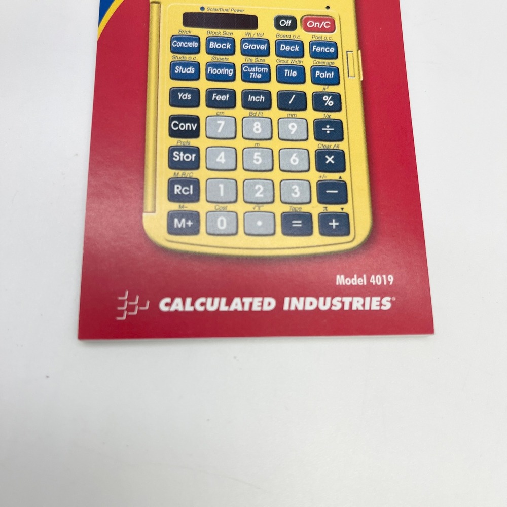 Calculated Industries Material Estimator Calculator Model 4019 Yellow Contractor - Picture 10 of 12